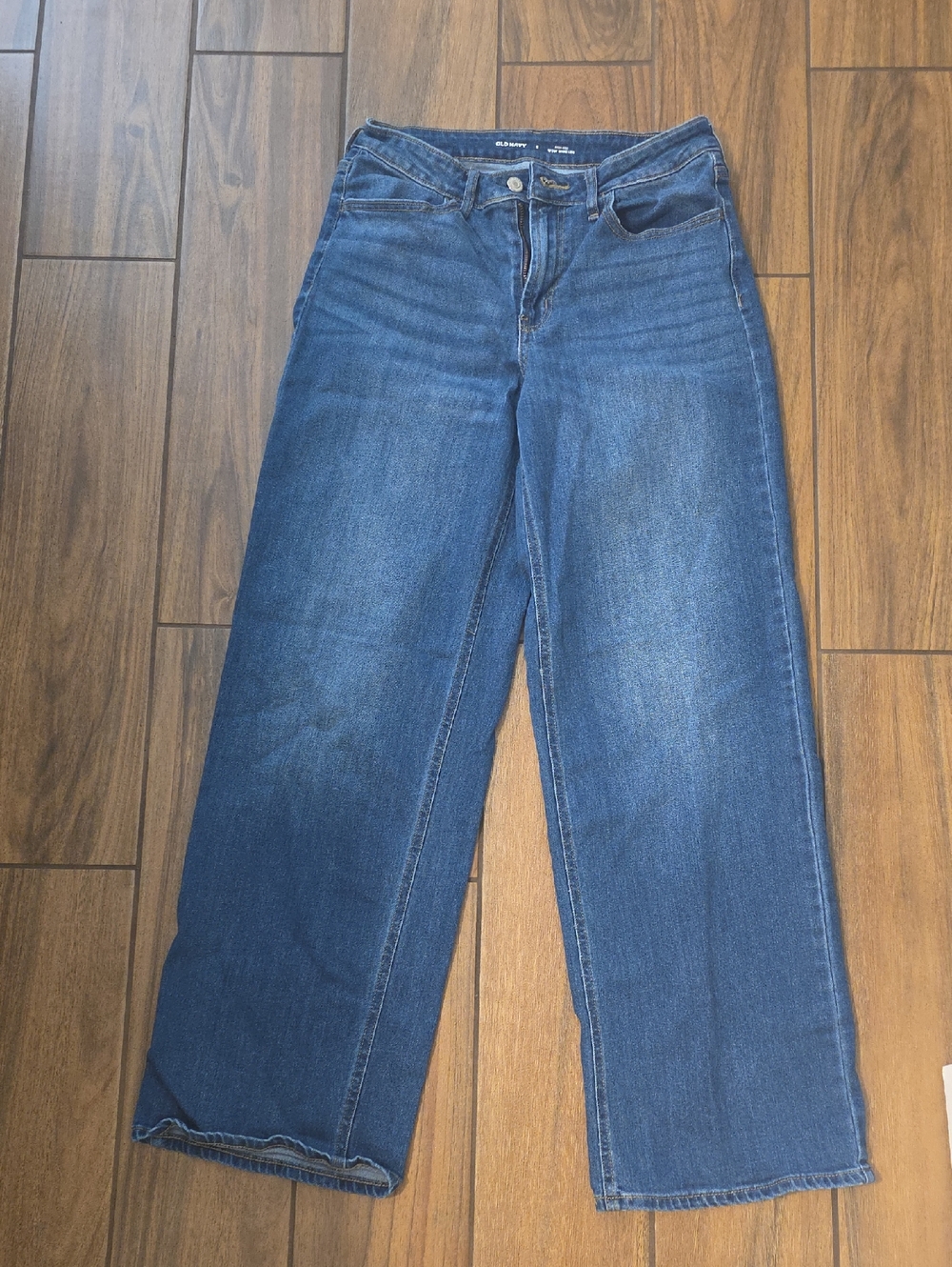 Old Navy Blue Wide-Leg High-Rise Jeans